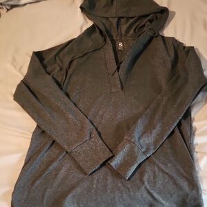 Lou & Grey Dark Gray Hoodie Sweatshirt